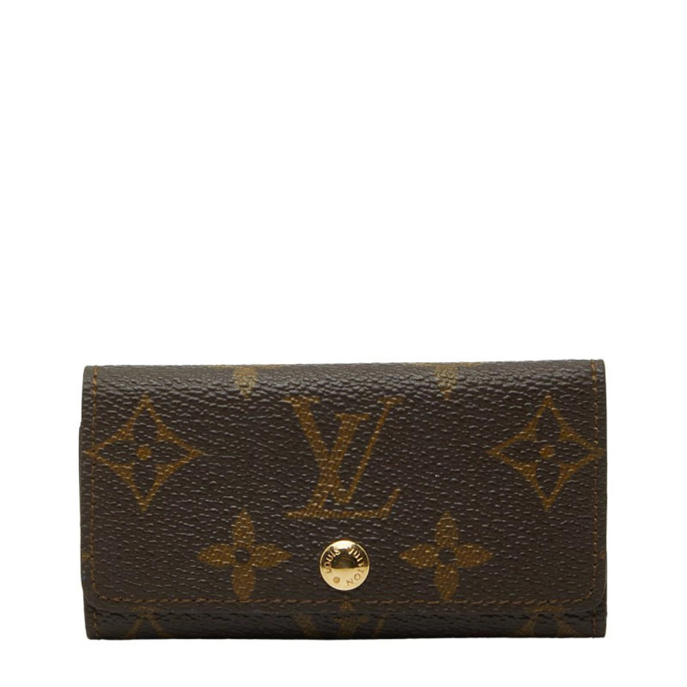 Louis Vuitton Monogram Multicles Key Case Wallet Brown Leather